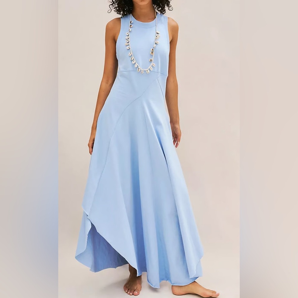Nwt free people beach Main Street dress blue